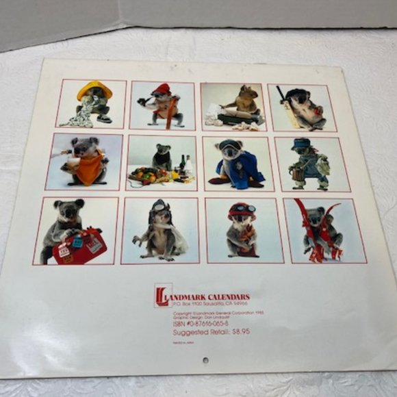 VTG "Sydney", the Qantas Koala Bear 1986 Calendar 12x12" - Picture 8 of 12